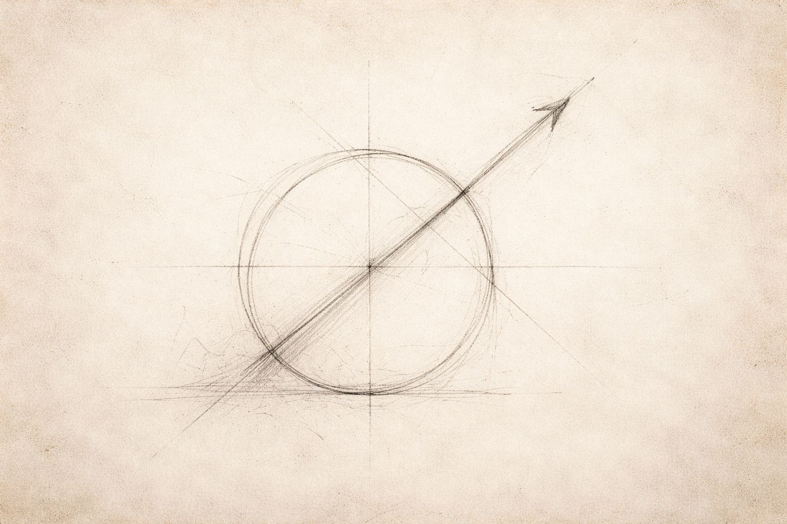 Conceptual diagram on aged parchment
