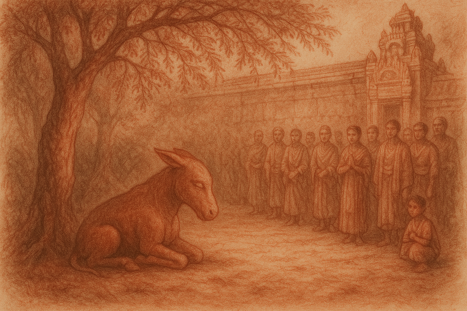 The Wise Donkey and the Drunken Merchant