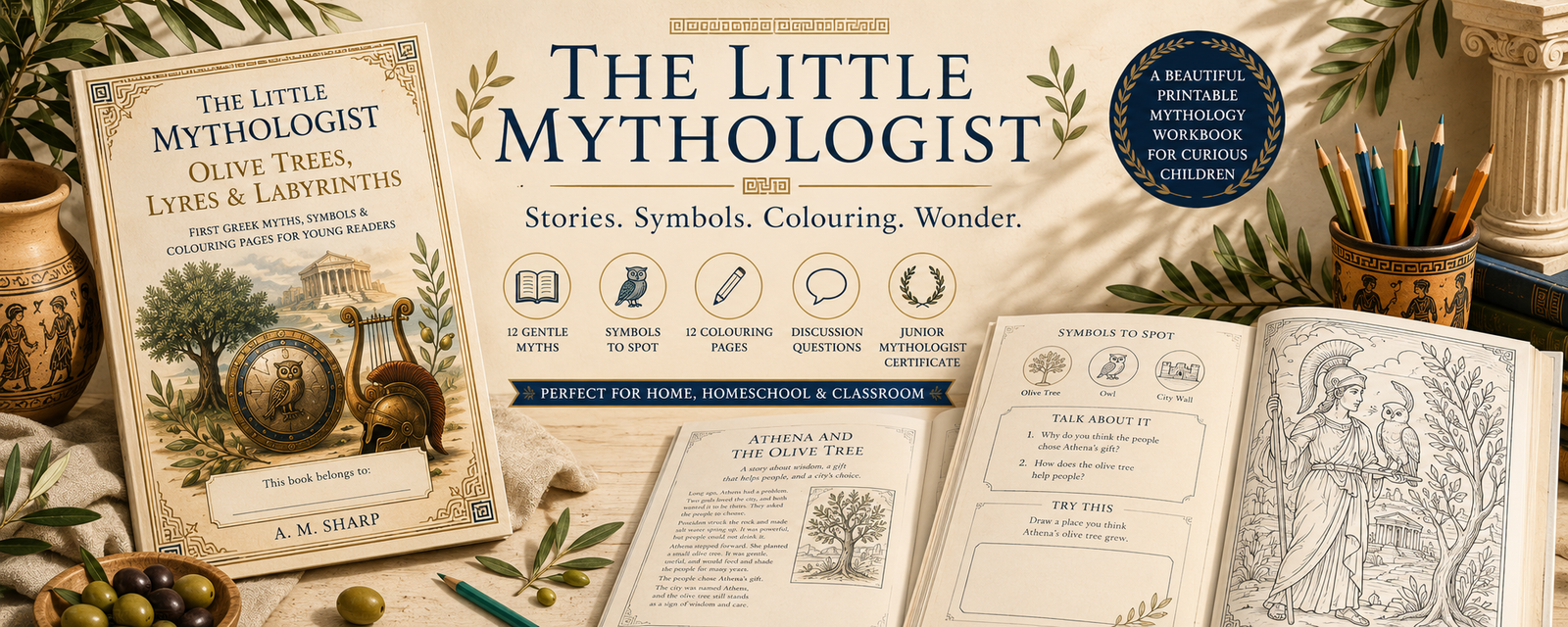 Old Stories, Young Hands — The Little Mythologist Printable Greek Mythology Workbook