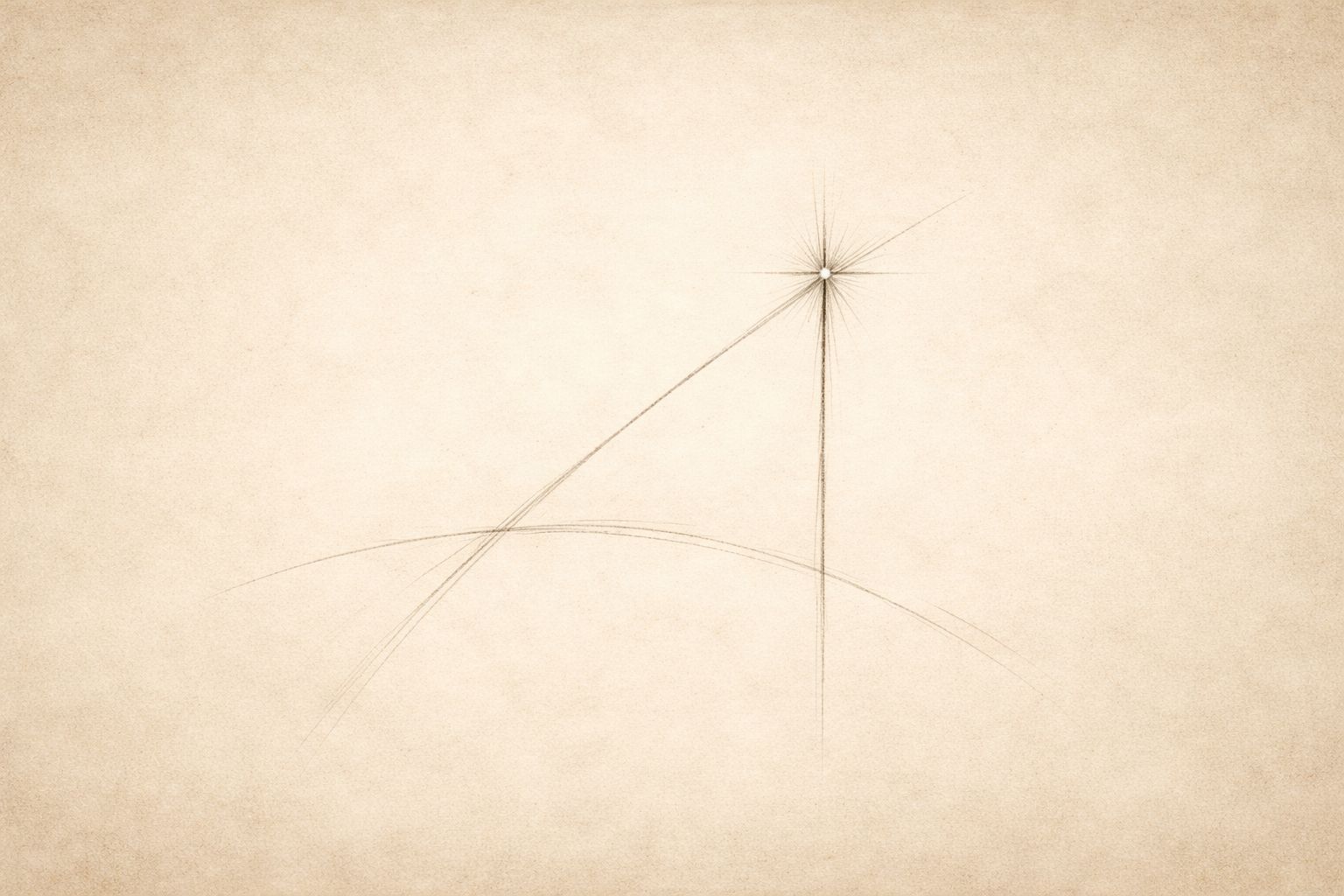 Minimalist diagram on aged parchment