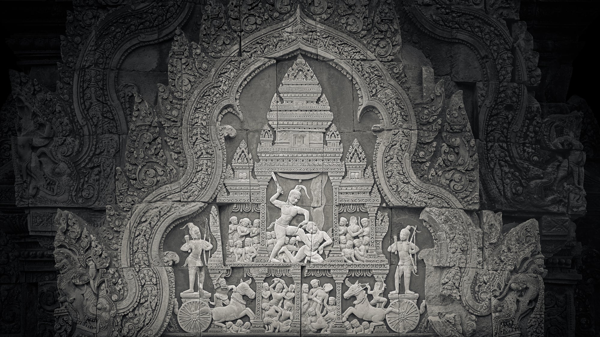 Pediment I, Banteay Srei, Angkor, Cambodia. 2019