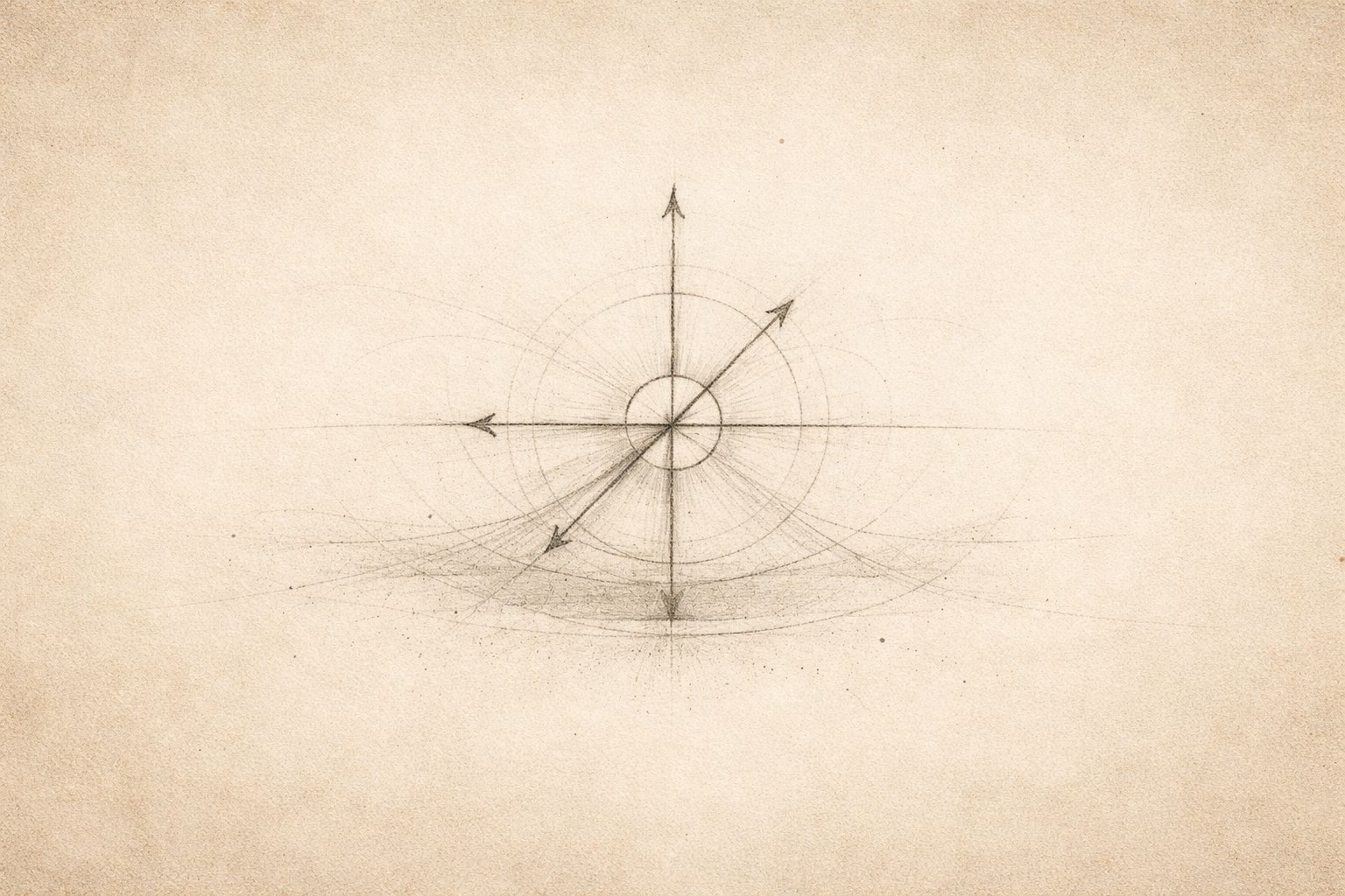 Philosophical diagram on aged paper