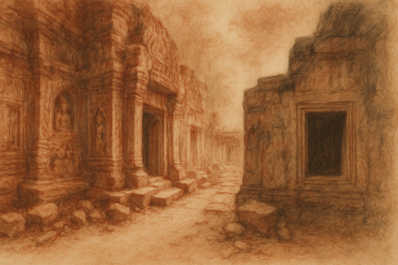 Ta Prohm in Morning Silence · Sacred Ruin and Root
