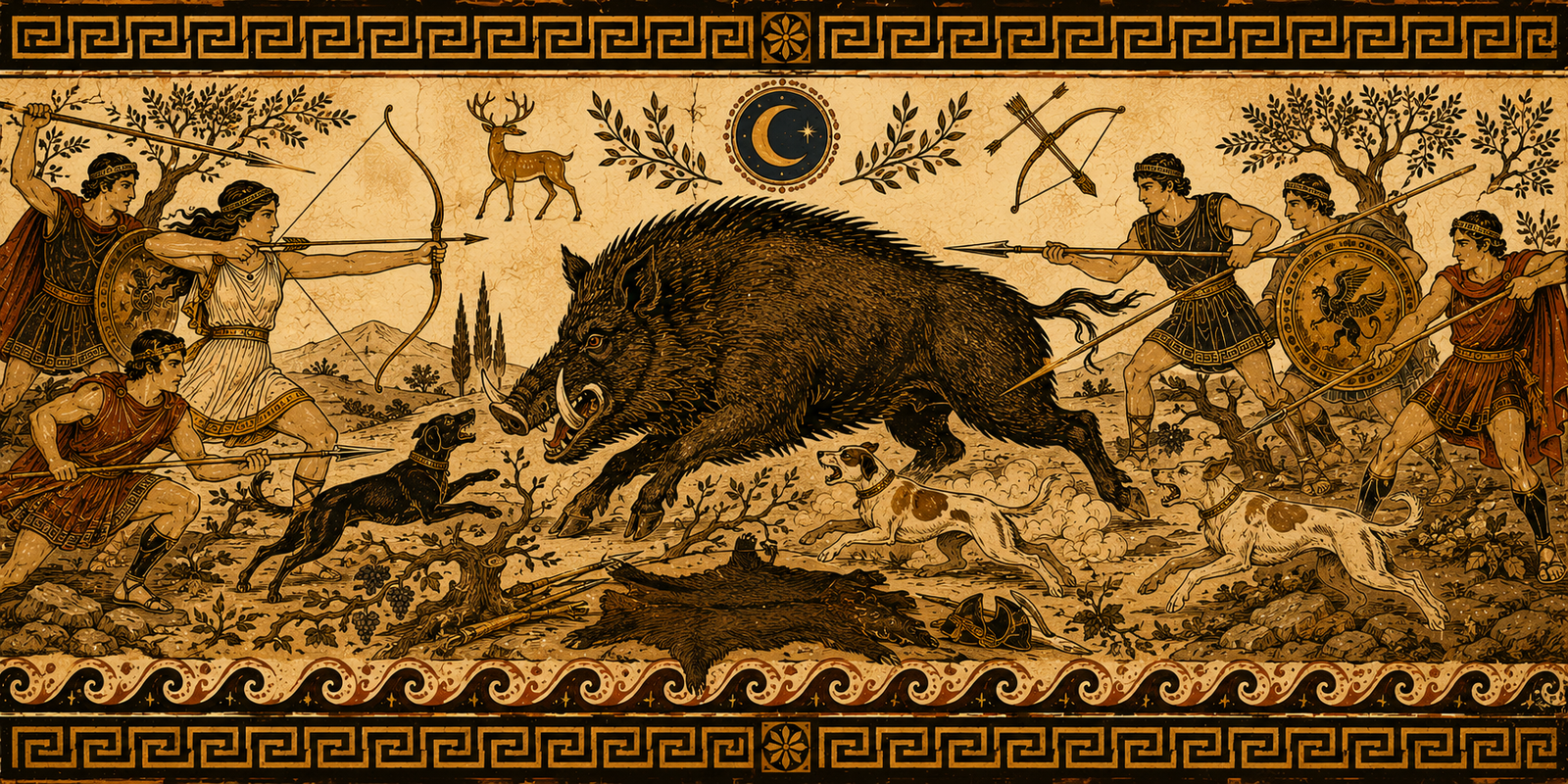 The Calydonian Boar Hunt: Artemis, Atalanta, and the Monster in the Fields
