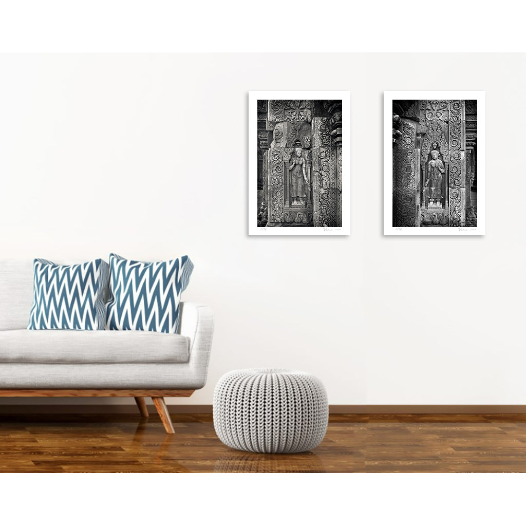 Apsaras, Banteay Srei Temple, Matched Pair of Limited Edition Prints