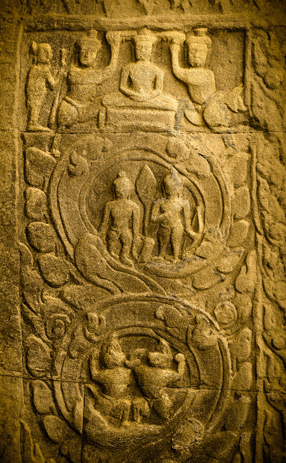 Buddha Assaulted, Study II, Ta Prohm Temple, Angkor, Cambodia. 2021