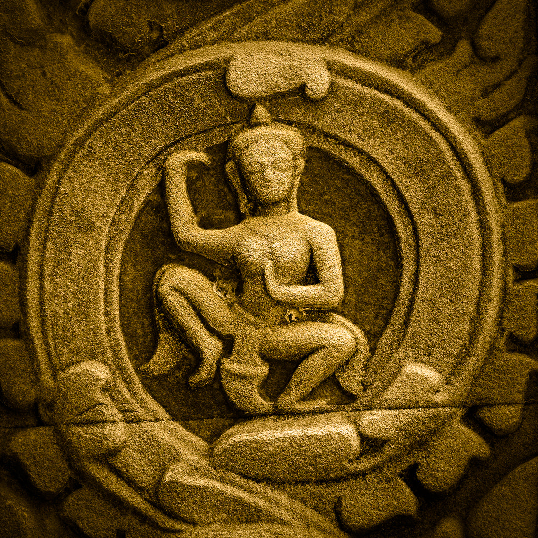 Apsara Medallion I, Study II, Ta Prohm Temple, Angkor, Cambodia. 2021 by Lucas Varro