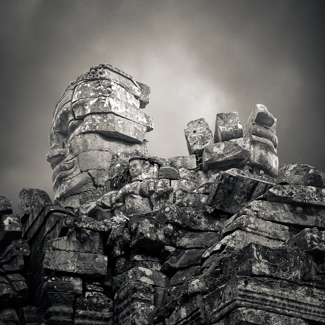 Face-Tower Ruin, Banteay Kdei Temple, Angkor, Cambodia. 2020
